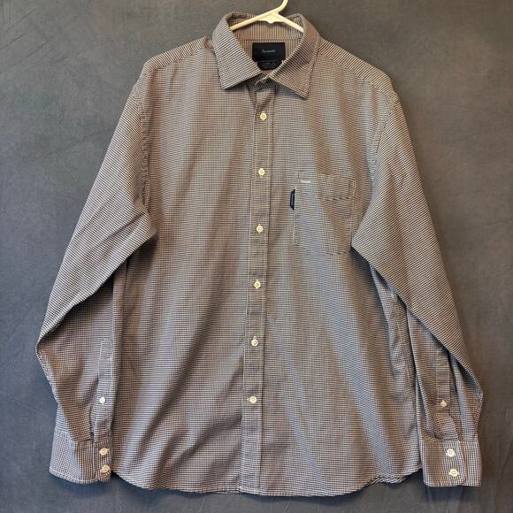 Faconnable Trend Shirt Mens XL Designed in France Houndstooth Geometric Diamonds - Picture 1 of 10